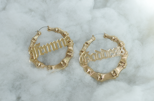 Femme Goddess Bamboo Hoops by Adoración Lifestyle Brand