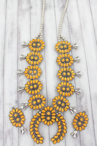 Squash Blossom Necklace and Earring Set